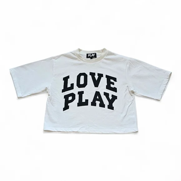 Girls “LOVE PLAY” Graphic Tee & Black Wide-Leg Pants Outfit Set Size 10/11 - Picture 2 of 9